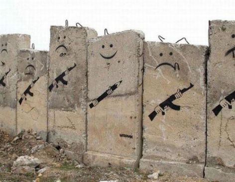 Swap Gun Out For Pencil Wall Art Street Art